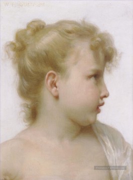 William Adolphe Bouguereau œuvres - Etude tete de petite fille tete de petite fille réalisme William Adolphe Bouguereau